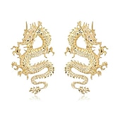abordables Boucles d&#039;oreilles-boucles d&#039;oreilles vintage dragon de style chinois boucles d&#039;oreilles totem animal punk à la mode 2020 boucles d&#039;oreilles déclaration de dragon en métal chic unique boucle d&#039;oreille plaquée or