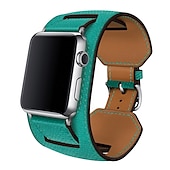 cheap Apple Watch Bands-Genuine Leather Smart Watch Band Compatible with Apple iWatch 49mm 45mm 44mm 42mm 41mm 40mm 38mm Sreies Ultra SE 8 7 6 5 4 3 2 1 for Smartwatch Strap Wristband Women Luxury Bracelet