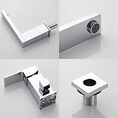 preiswerte Rubinetti per vasca da bagno-Bathtub Faucet - Contemporary Chrome Free Standing Ceramic Valve Bath Shower Mixer Taps / Three Handles Three Holes