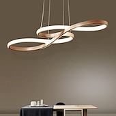 economico Modello a cerchio-lampadario a led 75 cm lampadario dimmerabile acrilico regolabile nota design moderno per la casa soggiorno illuminazione solo dimmerabile con telecomando