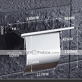economico Portarotoli carta igienica-porta carta igienica acciaio inox per bagno con ripiano portacellulare da parete argentato 1pz