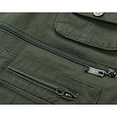 abordables ropa exterior activa para hombres-Hombre Chaleco de caza Al aire libre Listo para vestir Transpirable Cómodo Primavera Verano Un Color Algodón Ejército amarillo Color Caquí Blanco Marfil