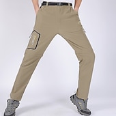 cheap Bottoms-Men&#039;s Convertible Zip Off Pants Hiking Pants Trousers Summer Outdoor Waterproof Breathable Quick Dry Stretchy Pants / Trousers Bottoms Elastic Waist Army Green Dark Grey Elastane Hunting Fishing