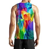 economico Magliette 3D-Per uomo Unisex Stampe astratte Geometria Camicia Canotte Maglieria intima Maglietta senza maniche da uomo Senza maniche maglietta Stampa 3D Rotonda Camicia Originale Essenziale Grande e alto