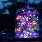cheap USB String Lights-LED String Lights 5m 50LEDs Fairy Copper Wire Lights for Garden Patio Waterproof USB Warm White White Red Cuttable Party Decorative 5V IP65