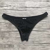 Недорогие Мужское белье и носки-мужские базовые трусы, нижнее белье, эластичные трусы-бикини с низкой талией, сексуальные трусы-бикини до середины бедра, 1 шт., синие, черные, s