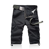 preiswerte Klassiker-Herren Taktische Shorts Cargo-Shorts Shorts mit Camouflage-Muster Sommershorts Einfarbig Tarnung Ripstop Atmungsaktiv Sport &amp; Outdoor Militär Schwarz Armeegrün