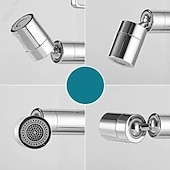 preiswerte Armaturendüsen-Wasserhahnverlängerung Luftsprudler 720° drehbar, universeller Spritzwasserfilter für Küchenarmaturen, Badezimmer, Waschbecken, Wasserhahn, Sprühkopf, Waschraum, Wasserspardüse, Sprühaufsatz