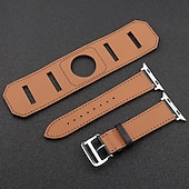 cheap Apple Watch Bands-Genuine Leather Smart Watch Band Compatible with Apple iWatch 49mm 45mm 44mm 42mm 41mm 40mm 38mm Sreies Ultra SE 8 7 6 5 4 3 2 1 for Smartwatch Strap Wristband Women Luxury Bracelet