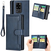お買い得  サムスン用ケース-サムスン Galaxy S24 Ultra Plus S23 Ultra Plus S21 Ultra Plus S20 Plus S20 Ultra Note 20 Ultra S25 Ultra ウォレットケース カードホルダー 防塵付き フォンストラップ PUレザー