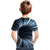 cheap Boy&#039;s 3D Vision &amp; Geometry-Boys 3D Graphic Color Block Optical Illusion T shirt Tee Short Sleeve 3D Print Summer Active Sports Streetwear Kids 3-12 Years
