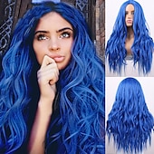 economico Parrucche trendy sintetiche-parrucche grigie per le donne parrucche sintetiche parrucche lunghe ondulate per le donne parrucca laterale parte naturale resistente al calore capelli del partito ombre parrucche bionde brizilan