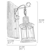 Недорогие Бра-Lightinthebox светодиодный настенный светильник винтажный ретро деревянный металл живопись цветной настенный светильник бра светильник с вилкой длиной 6 футов и выключателем вилка