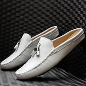 ieftine sandală de rochie-mocasini pentru bărbați din piele naturală – pantofi de șofer clasici cu ciucuri, mocasini casual confortabili pentru afaceri și purtare zilnică