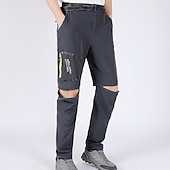 cheap Bottoms-Men&#039;s Convertible Zip Off Pants Hiking Pants Trousers Summer Outdoor Waterproof Breathable Quick Dry Stretchy Pants / Trousers Bottoms Elastic Waist Army Green Dark Grey Elastane Hunting Fishing