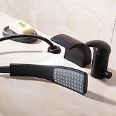 voordelige Badkranen-badkraan - eigentijds chroom vrijstaand keramisch ventiel bad-douchemengkranen / twee handgrepen drie gaten