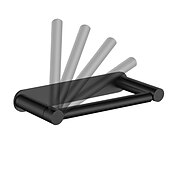 billige Toalettrullholdere-roterbar / sammenleggbar toalettpapirholder selvklebende papirrulleholder 304 rustfritt stål papirhåndkleholder sort børstet