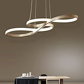 economico Modello a cerchio-lampadario a led 75 cm lampadario dimmerabile acrilico regolabile nota design moderno per la casa soggiorno illuminazione solo dimmerabile con telecomando
