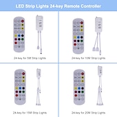 billiga WiFi och musikkontroll-led smart strip lampor 20m rgb musik sync 12v vattentät led strip 2835 smd färgskiftande led ljus med bluetooth controller adapter för sovrum hem tv bakgrundsbelysning DIY decor