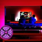 billiga USB Strip-lampor-led strip lampor 16.4ft 5m flexibel tiktok lampor uv svart ljus 395-405nm 2835 8mm led flexibel strip med 2a strömförsörjning för inomhus fluorescerande dansfest scenbelysning kroppsfärg