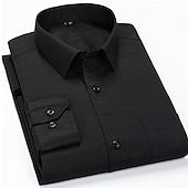 cheap Men&#039;s Dress Shirts-Men&#039;s Dress Shirt Waves Wedding Formal Evening Black White Yellow Red Long Sleeve Classic Collar All Seasons Clothing Apparel Buckle