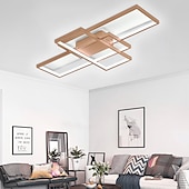 رخيصةأون أضواء السقف القابلة للتعتيم-مصباح سقف ليد بنمط هندسي حديث 90 سم 3-Light Linear Flush Mount