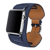 cheap Apple Watch Bands-Genuine Leather Smart Watch Band Compatible with Apple iWatch 49mm 45mm 44mm 42mm 41mm 40mm 38mm Sreies Ultra SE 8 7 6 5 4 3 2 1 for Smartwatch Strap Wristband Women Luxury Bracelet