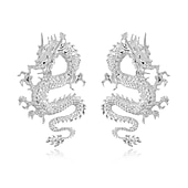 abordables Boucles d&#039;oreilles-boucles d&#039;oreilles vintage dragon de style chinois boucles d&#039;oreilles totem animal punk à la mode 2020 boucles d&#039;oreilles déclaration de dragon en métal chic unique boucle d&#039;oreille plaquée or