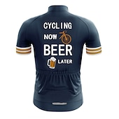 abordables Maillots pour hommes-Homme Maillot de cyclisme Lettres &amp; Chiffres Drôle Bière Oktoberfest Manche Courte Cyclisme Maillot Top avec 3 poches arrière VTT Vélo tout terrain Cyclisme sur route Séchage Rapide Doux Bandes