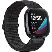 baratos Pulseiras de relógio Fitbit-1 pcs Pulseira de Smartwatch para Fitbit Versa 3 / Sense Náilon Relógio inteligente Alça Ajustável Elástico Respirável Pulseira Esportiva Substituição Pulseira
