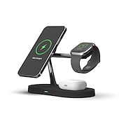 baratos Carregadores Sem Fio-Carregador Sem Fios 15 W Potência de saída Estação de carregamento sem fio Carregamento rápido sem fio Magnética 5 em 1 Para Magsafe iPhone 14/13/12 Pro Max Mini, iWatch SE/8/7/6/5/4/3/2/1