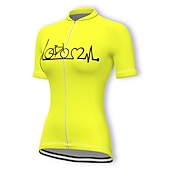 billiga Tröjor för kvinnor-Dam Cykeltröja Grafisk Rolig Cykel T-shirt Tröja Överdelar med 3 bakfickor Bergscykling Vägcykling Solskyddskräm Torkar snabbt Dragkedja fram Spänning sporter Gul Röd Blå Kläder