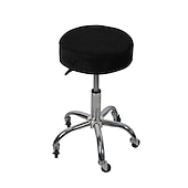 cheap Dining Chair Cover-Round Bar Stool Covers Velvet Stretch Dining Chair Seat Slipcover Cushion Slipcover Elastic Soft and Washable for Wedding Party Wedding