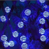 cheap Solar String Lights-Elegant Wedding Party Reception Solar LED String Lights - Moroccan Ball Outdoor Garden Lights, Waterproof 10M-50LED, 7M-30LED, 5M-20LED Globe Lanterns for Home Decoration