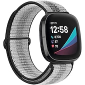 baratos Pulseiras de relógio Fitbit-1 pcs Pulseira de Smartwatch para Fitbit Versa 3 / Sense Náilon Relógio inteligente Alça Ajustável Elástico Respirável Pulseira Esportiva Substituição Pulseira