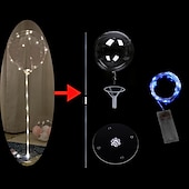 ieftine Lumini decorative-lumini led baloane decor balon folie transparenta lumina pentru petrecere ziua de nastere nunta decor de craciun decor pentru casa stand coloana cu baza