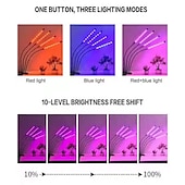 cheap Plant Growing Lights-LED Grow Lights Dimmable Growing Light Fixture 10W 20W 30W with Plug for Desktop Plants Home Office Vegetable Greenhouse 20-40-60-80 LED Beads 1 Set