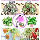 cheap Plant Growing Lights-LED Grow Lights Dimmable Growing Light Fixture 10W 20W 30W with Plug for Desktop Plants Home Office Vegetable Greenhouse 20-40-60-80 LED Beads 1 Set