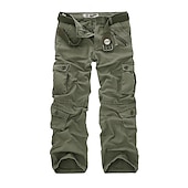 cheap Cargo Pants-Men&#039;s Work Pants Hiking Cargo Pants Hiking Pants Trousers Camo Outdoor Ripstop Multi Pockets Breathable Soft Cotton Pants / Trousers Bottoms Jungle camouflage Army Green Camouflage Grey Khaki Work