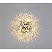 abordables Lámparas de araña-Lámpara colgante de luz led, lámpara de cristal, fuegos artificiales de cromo de 9 luces, lámpara colgante moderna de sputnik, lámpara colgante para sala de estar, comedor y dormitorio