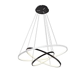 cheap Circle Design-3-Light 80/60/40/20 cm LED Pendant Light Metal Acrylic Ring Circle Design Dimmable Painted Finishes Modern 90W/113W 3-Rings 4-Rings ONLY DIMMABLE WITH REMOTE CONTROL