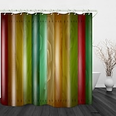 economico Tende doccia-Tenda da doccia con ganci per bagno 180cm*180cm (70&quot;*70&quot;) decorazione bagno in stile rustico fattoria porta vintage poliestere impermeabile set di 12 ganci in plastica