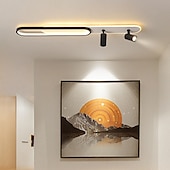 cheap Spot Lights Fixtures-LED Ceiling Light With Spot Light Modern Black Gold 60/100 cm Circle Design Flush Mount Lights Metal Artistic Style Modern Style Stylish Painted Finishes 110-120V 220-240V