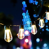cheap Solar String Lights-Solar Bulb String Lights Outdoor Solar Waterproof Retro Bulb Fairy String Lights 3M-10LEDs 5M-20LEDs 7M-30LEDs for Cafe Wedding Party Patio Holiday Decoration IP65 Garden Light
