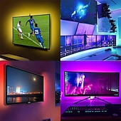 economico Controllo a distanza-luci di striscia a led rgb 5m 10m 15m 20m luci a led cambio colore flessibile smd con telecomando ir e adattatore 100-240v per casa camera da letto cucina tv luci posteriori decorazioni fai da te dc12v