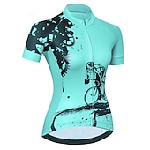 Women's Cycling Jersey Geometric Patterned Novelty Short Sleeve Bike Jersey Top with 3 Rear Pockets Mountain Bike MTB Road Bike Cycling UV Resistant Quick Dry Back Pocket Sweat-Wicking Sports Light4