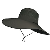 billiga Huvudbonader för utomhusbruk-bred rand solhatt hink hatt upf50 + vattentät packbar snabb torr vår sommar polyester hatt för fiske camping&amp;amp; vandring
