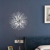 abordables Lámparas de araña-Lámpara colgante de luz led, lámpara de cristal, fuegos artificiales de cromo de 9 luces, lámpara colgante moderna de sputnik, lámpara colgante para sala de estar, comedor y dormitorio