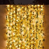 olcso USB-tápellátás-12db led lámpafüzér, 2,3 m-es levélfüzér karácsonyi esküvőre &amp;amp; party dekoráció