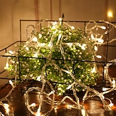 voordelige USB-lichtslingers-elegante bruiloft receptie feest led lichtsnoer usb aangedreven warm wit multi kleur kerst bruiloft decoratie 3m 6m 10m